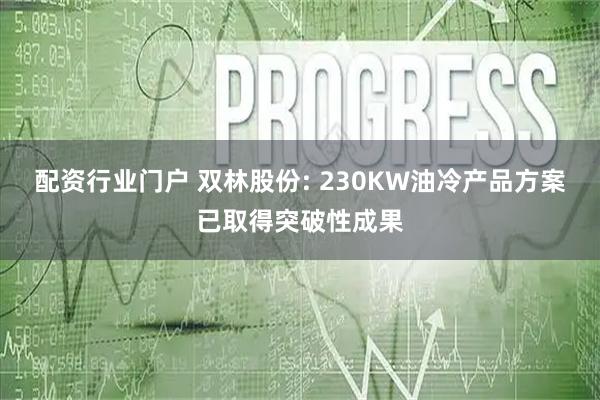 配资行业门户 双林股份: 230KW油冷产品方案已取得突破性成果